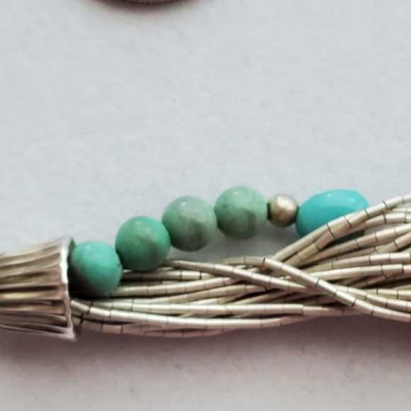 RARE Carolyn Pollack Liquid Silver Gemstone Layered Bead Bracelet Vintage RARE - Picture 12 of 15